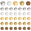 50Pcs 5 Colors Tibetan Style Zinc Alloy Dog Paw Prints European Beads MPDL-UN0001-02-1