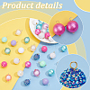 48Pcs 24 Style Resin Rhinestone & Acrylic Round Ball Charms DIY Jewelry Making Finding Kit PALLOY-PHE00002-4