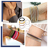 48Pcs 4 Colors Steel Wire Round Snake Chain Bracelets Set BJEW-BC0001-05-6