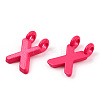 Rack Plating Spray Painted Alloy 2-Loop Link Pendants PALLOY-N176-01X-3