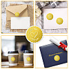 12 Sheets Self Adhesive Gold Foil Embossed Stickers DIY-WH0451-031-4