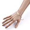 Hamsa Hand/Hand of Fatima/Hand of Miriam 201 Stainless Steel Link Bracelets X-BJEW-JB05248-05-5