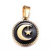 304 Stainless Steel Enamel Pendants STAS-G102-61B-1