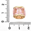 304 Stainless Steel Cubic Zirconia European Beads STAS-N128-01G-04-3