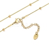 Flat Round 304 Stainless Steel with Natural Green Aventurine Pendant Necklaces for Women NJEW-G136-01G-3