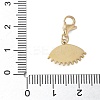 304 Stainless Steel Rhinestone Eye Pendant Decoration STAS-S165-33G-3