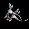 Dragonfly Alloy Rhinestone Brooch PW-WG859D6-01-1