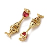 Brass Pave Cubic Zirconia Pendants KK-A271-05G-3