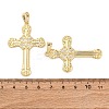Brass Micro Pave Cubic Zirconia Pendants KK-K408-27G-3