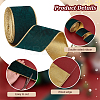 10 Yards Single Face Velvet Wired Ribbons SRIB-WH0011-153A-3