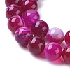 Natural Striped Agate/Banded Agate Beads Strands X-G-G582-8mm-56-3