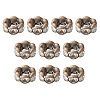 Brass Rhinestone Spacer Beads RB-YW0001-05B-01AB-1