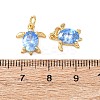 Brass Micro Pave Cubic Zirconia Pendants KK-C143-16G-3