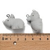 Flocky Opaque Resin Pendants RESI-I335-01P-06-3