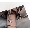 Butterfly Alloy Crystal Rhinestone Pendant Necklaces for Women WGB64F3-03-1