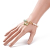 Glass Butterfly Charm Bracelet with Clear Cubic Zirconia BJEW-JB08640-05-3