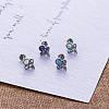 316L Surgical Stainless Steel & Synthetic Opal Internally Threaded Labrets WG2D237-09-3