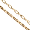 304 Stainless Steel Paperclip Chain Curb Chain Slider Necklace Making AJEW-JB01528-3
