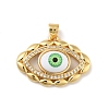 Brass Micro Pave Cubic Zirconia Pendants KK-B059-44G-C-1