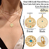 6Pcs Brass Micro Pave Colorful Cubic Zirconia Pendants KK-BBC0002-34-2