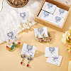 100Pcs Woven Web/Net with Feather Print Paper Jewelry Display Cards CDIS-TA0001-43-8