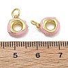 Brass Enamel Charms KK-U060-32G-3