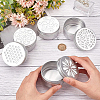 40Pcs 5 Style Aluminium Hollow Candle Canister Lids AJEW-BC0003-62-3