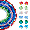 8 Strands 8 Colors Transparent Electroplate Glass Beads Strands EGLA-TA0001-27B-1