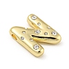 Brass Micro Pave Clear Cubic Zirconia Pendants KK-E093-04G-N-2