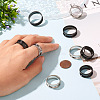  12Pcs 6 Styles 201 Stainless Steel Grooved Finger Ring Settings RJEW-TA0001-04EB-5