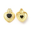 Rack Plating Brass & Rhinestone Pendants KK-H438-07G-04-2