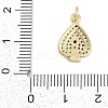 Brass Micro Pave Clear Cubic Zirconia Pendants KK-G522-53G-02-3