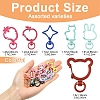 15Pcs Spray Painted Alloy Swivel Lobster Claw Clasps FIND-YW0010-11-3