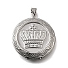 316 Stainless Steel Locket Pendants STAS-C123-04B-P-1