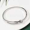 201 Stainless Steel with Rhinestone Bangles for Women LS-BJEW-B138-03P-3