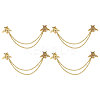 4Pcs Bee Alloy Hanging Chain Brooch FIND-CA0011-13G-1