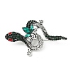 Snake Alloy Rhinestone Brooches for Backpack Clothes JEWB-Z040-01A-AS-1