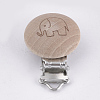 Beech Wood Baby Pacifier Holder Clips WOOD-T015-31-1