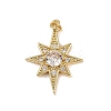 Brass Micro Pave Cubic Zirconia Pendants KK-R230-05G-1