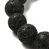 12.5mm Round Natural Lava Rock Braided Bead Bracelets for Women Men BJEW-C060-01P-2