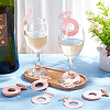 Paper Diamond Ring Wine Glass Charms Tags AJEW-WH0001-71A-5