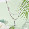 100Pcs 2 Colors Tibetan Style Alloy Pendants TIBEP-DC0001-19-4