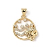 Brass Micro Pave Cubic Zirconia Pendants KK-S337-08G-C-1