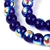 Electroplate Transparent Glass Beads Strands EGLA-Q132-4MM-A15-3
