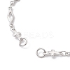 304 Stainless Steel Rhombus Link Chain Bracelet Making AJEW-JB01445-2