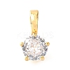 Brass Micro Pave Cubic Zirconia Charms KK-D356-05A-G-1