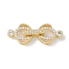 Rack Plating Brass Micro Pave Clear Cubic Zirconia Fold Over Clasps KK-NH0002-03F-G-1