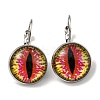 Dragon Eye Glass Leverback Earrings with Brass Earring Pins EJEW-Q798-01K-1