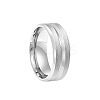 Grooved 201 Stainless Steel Finger Rings for Men WG2ADDA-04-2