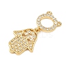 Brass Micro Pave Clear Cubic Zirconia Pendants KK-F919-41B-G-2